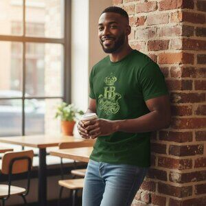 HB Hofbrauhaus Mens Small Green Cotton T Shirt Tee